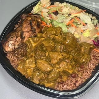 Curry Goat Combination Meal