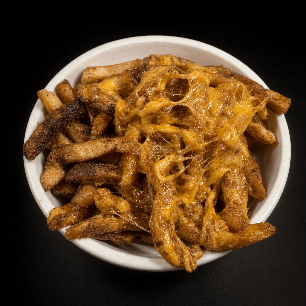 Cheesy Jerk Fries.