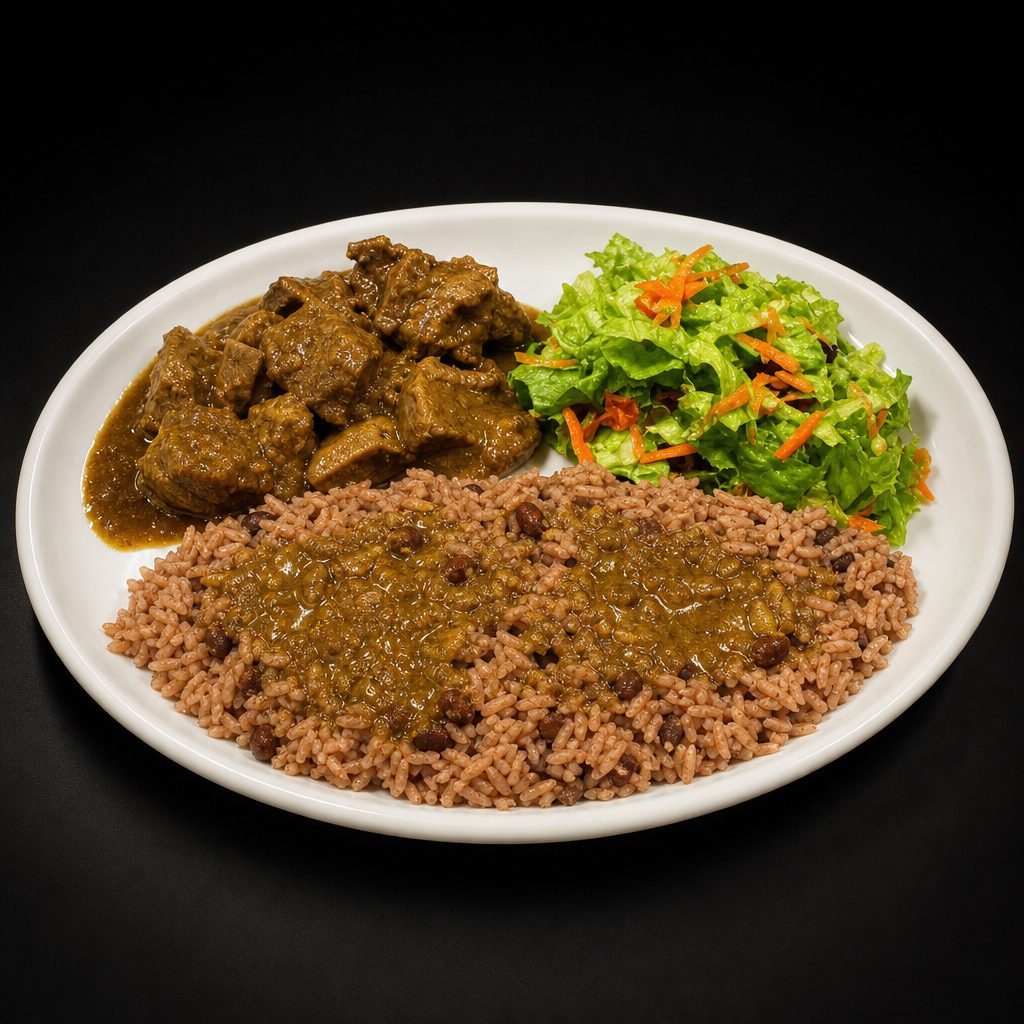 Curry Goat Meal.
