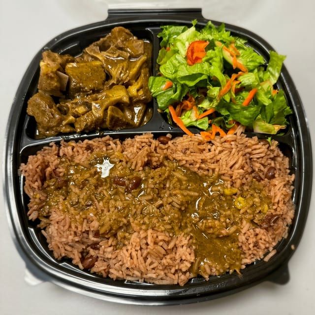 Curry Goat Meal.