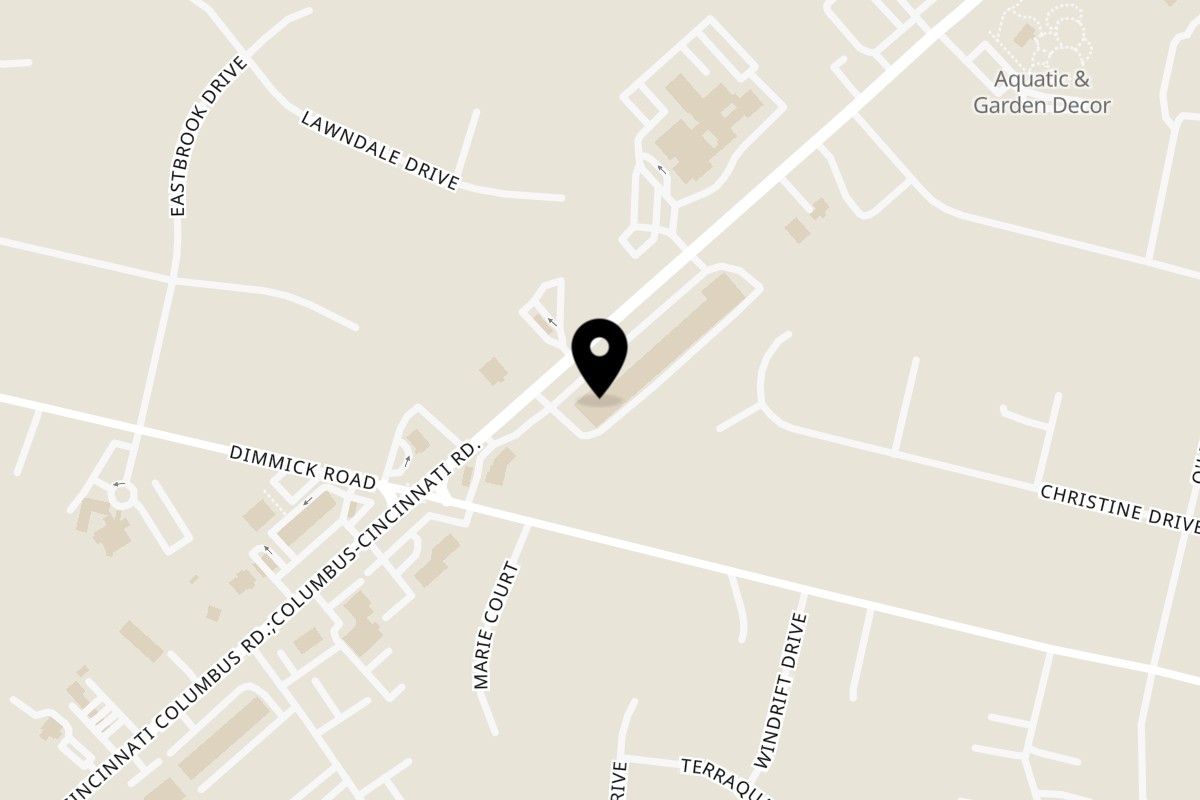 Map showing the location of Yard Vybz Nyaminz And Catering Jamaican Restaurant on 9536 Cincinnati Columbus Rd in West Chester Township